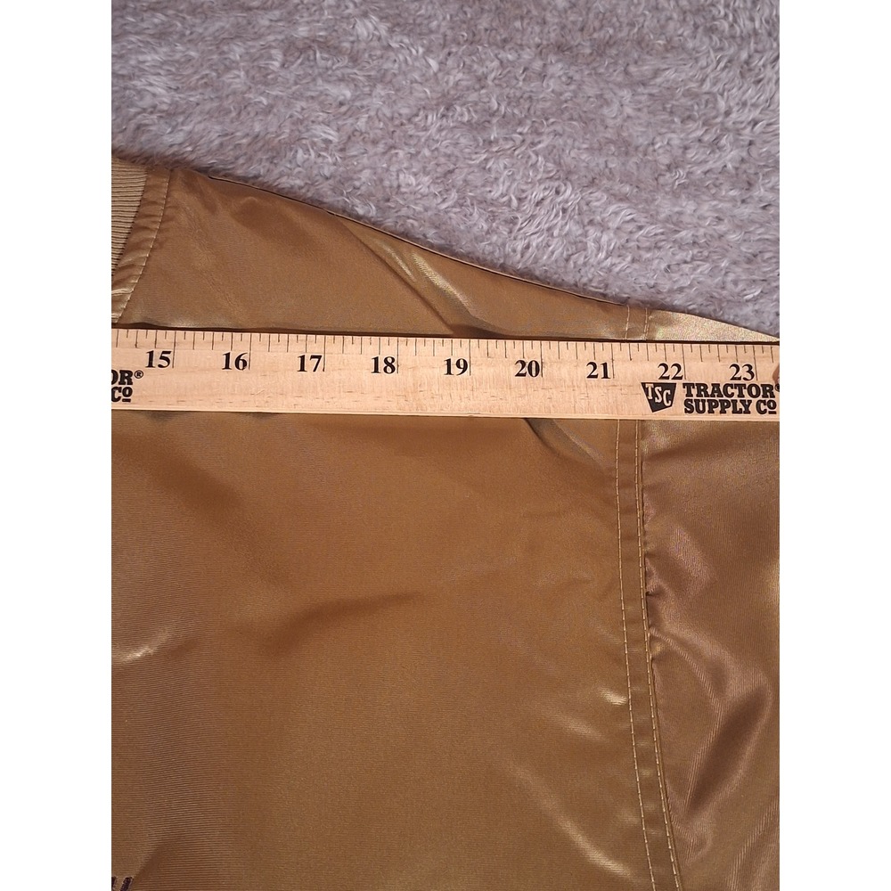 GAME Sportswear Mens Nylon Bomber Jacket XXL Harness Racing Horse Gold USA 81864 - Picture 7 of 16